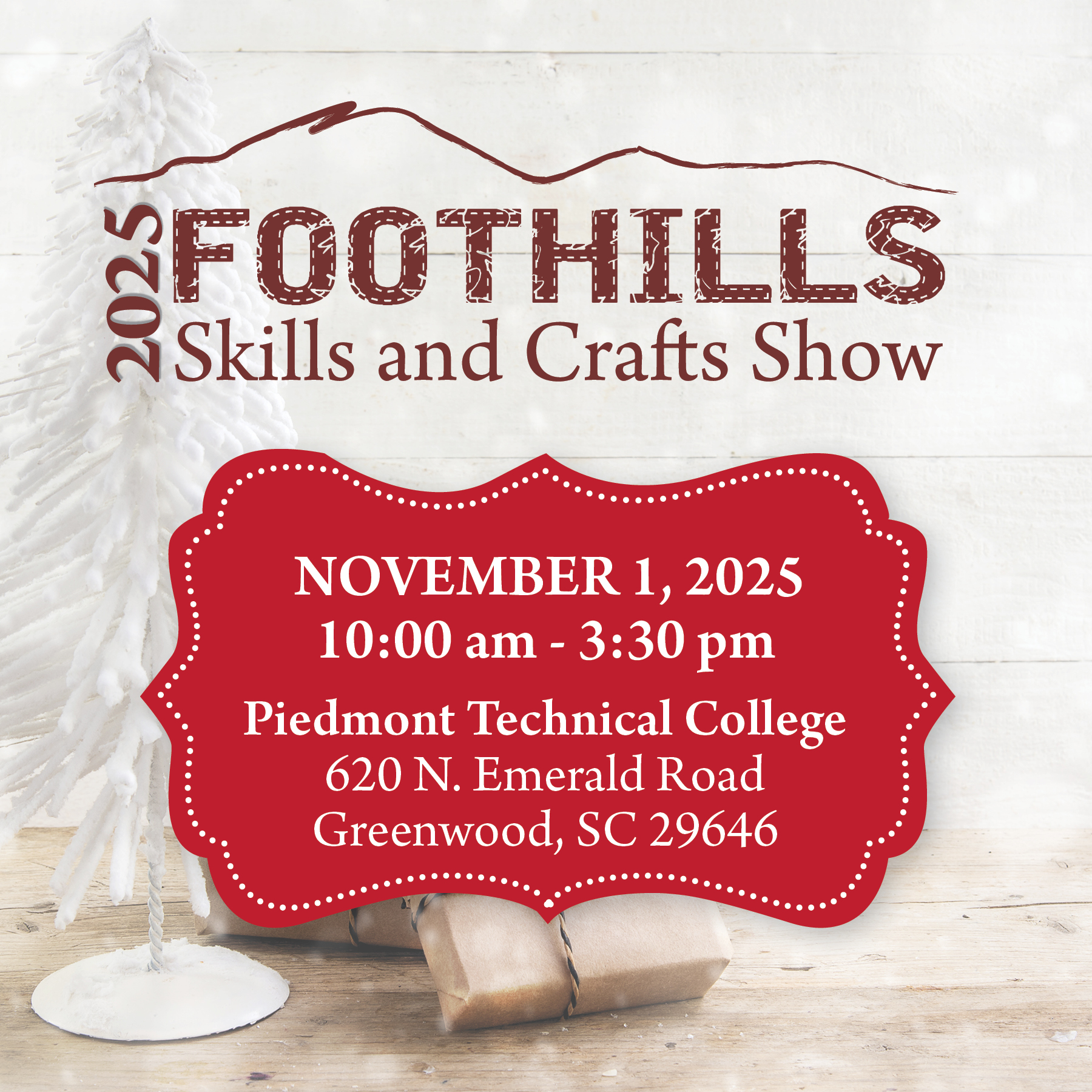 Foothills craft show flyer